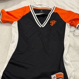Majestic Black and Orange Giants Jersey